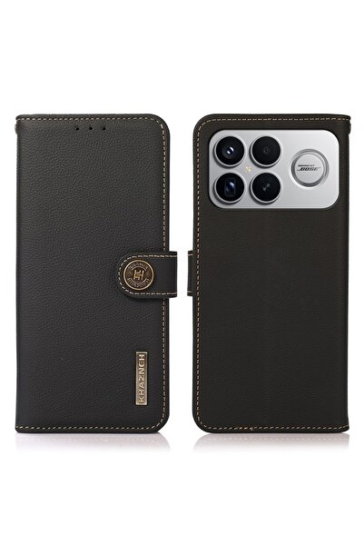 KHAZNEH Δερμάτινη Θήκη Πορτοφόλι Black (Xiaomi Poco F8 Ultra 5G)