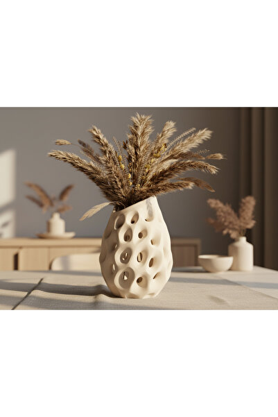 zen atelier Dekoratif Tasarım Vazo | Işık ve Gölge Efektli Modern Obje