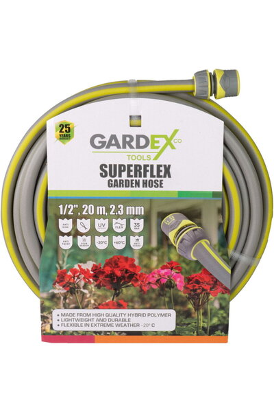 Gardex SUPERFLEX λάστιχο κήπου 1/2 ", 20μ, 2.3 χιλ. GX