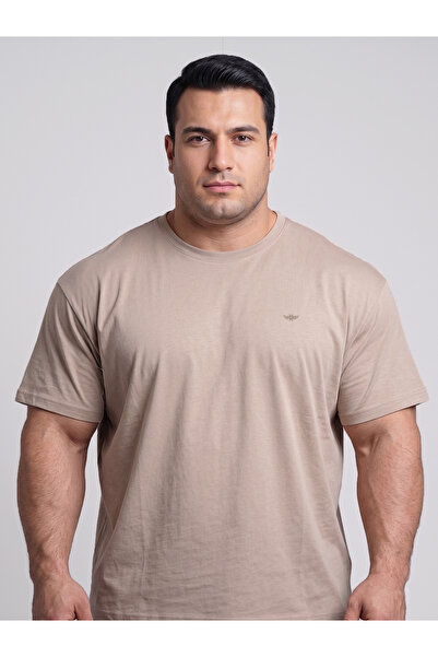 TURHAN TRİKO Kemik Short Sleeve Crew Neck Men's T-Shirt