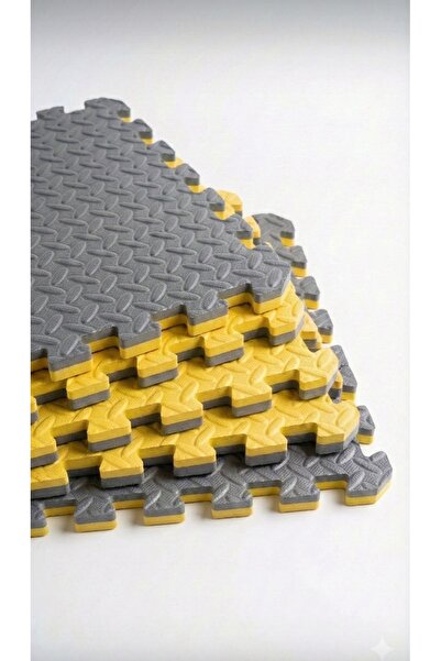 AFFECTİONE 5 ADET 20 mm 100x100 cm ÇİFT TARAFLI SARI - GRİ SPOR KAMP ÇADIR MA...