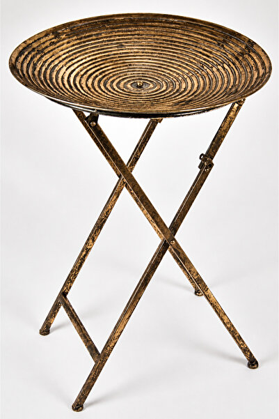 zepce design SETA Antique BOMBE ÇİZGİLİ SEHPA 45*45*62 CM