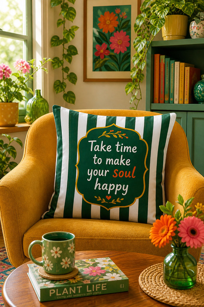 Bertille Home Pop Art Serisi Çift Tarafı Dijital Baskılı Kırlent Kılıfı