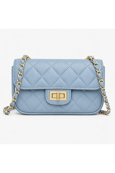 MAGNORA Geanta dama crossbody din piele naturala matlasata cu lant