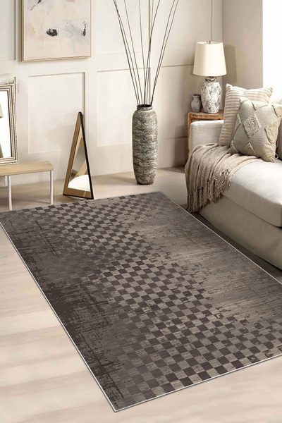Hülya Home Salon Halısı Mutfak halısı Yolluk Geometrik İskandinav Eskitmeli D...