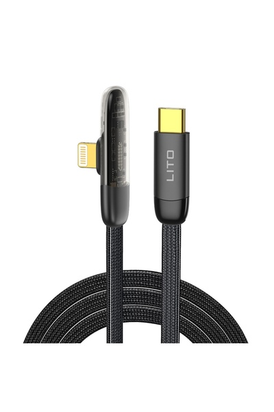 Lito Cablu de date Type-C, Lightning, 30W, 1m - (LD11CL) - Negru