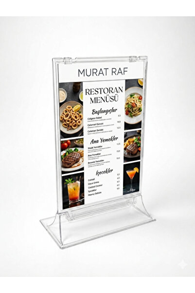 MURAT RAF A5 Dikey Masa Üstü Şeffaf Pleksi-Fiyatlık-Menü-Broşürlük-Reklamlık ...