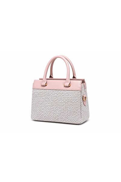 Liezonbag Beige Textured Handbag