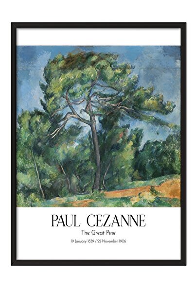 Postifull Paul Cézanne - Pinul Mare, Tablou în cadru negru, Seria de artă NR:...
