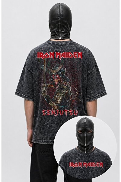 Fuddy Moda Унисекс тениска Iron Maiden Senjutsu с принт на гърба, переща се, ...