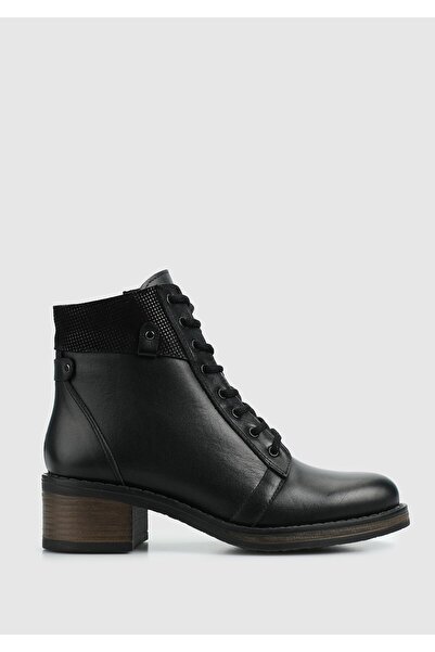 Provoq Black Leather Women's Boots