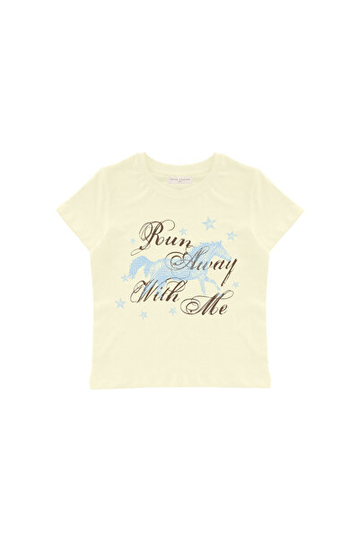 lethestudios Romantic Disaster Baskılı Baby Tee Crop Top