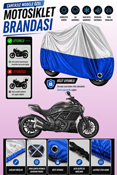 Cemku Twin Top Gray - Bottom Blue Ducati Diavel Carbon Compatible Engine Cove...