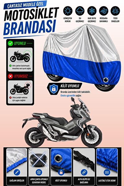 Cemku Twin غطاء محرك متوافق مع هوندا X-ADV باللون الرمادي من الأعلى والأزرق م...