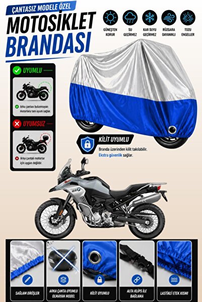 Cemku Twin غطاء محرك متوافق مع طراز BMW F 850 GS Adventure، باللون الرمادي في...
