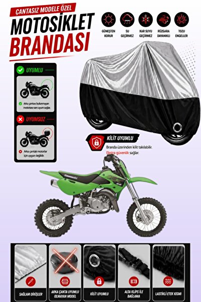 Cemku Twin غطاء محرك متوافق مع كاواساكي KX 65 باللون الرمادي من الأعلى والأسو...