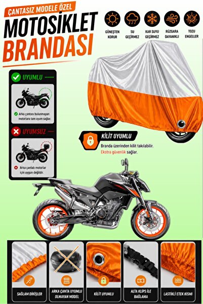 Cemku Twin غطاء محرك متوافق مع KTM 790 Duke باللون الرمادي من الأعلى والبرتقا...