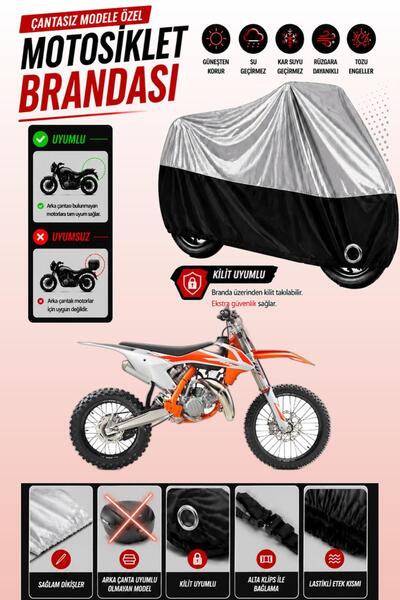 Cemku Twin غطاء محرك متوافق مع KTM 85 SX باللون الرمادي من الأعلى والأسود من ...