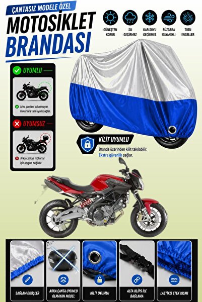Cemku Twin غطاء محرك متوافق مع Aprilia Shiver 900 باللون الرمادي من الأعلى وا...