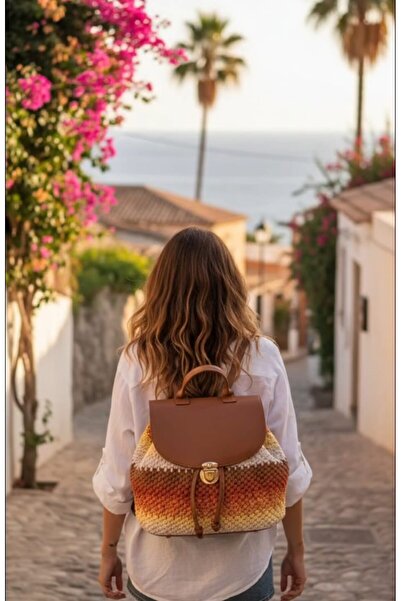 bediravm Design Knitted Women's Backpack 28X27X15