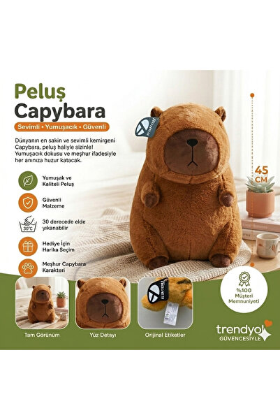 Capybara Plush World's Calmest Rodent 45cm