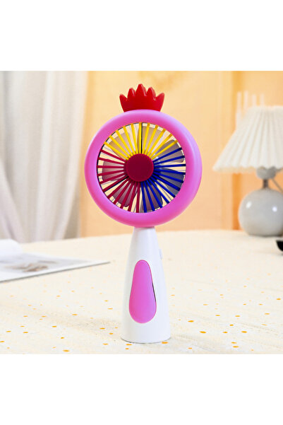 Livava Işıklı Şarjlı El Vantilatörü 2 Kademeli Masaüstü Taşınabilir Mini Fan ...