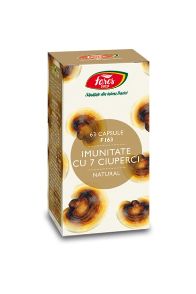 Fares Imunitate cu 7 ciuperci, F163, 63 capsule
