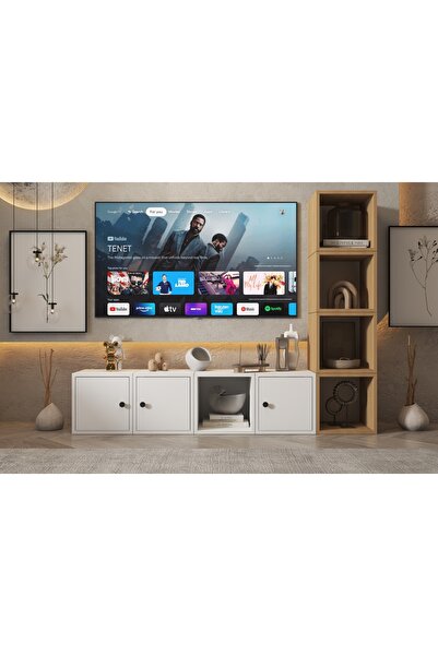 nettrends.net the new trend of shopping Beyaz ve Ahşap TV Sehpası – Çok Amaçl...