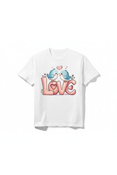 URBANTRENDSTORE تي شيرت Love للجنسين للفتيات والأولاد برقبة دائرية وأكمام قصي...