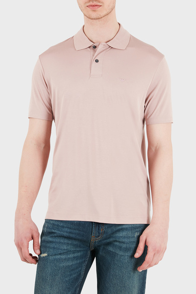 Emporio Armani Modal ve İpek Karışımlı Kısa Kollu Düğmeli Polo Erkek POLO EM0...
