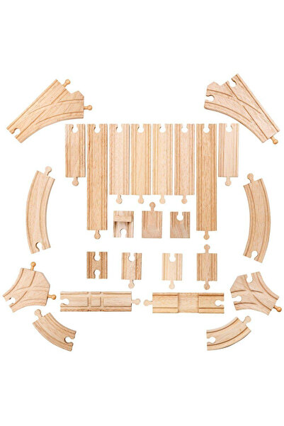 BIGJIGS Toys Set de șine pentru circuit feroviar