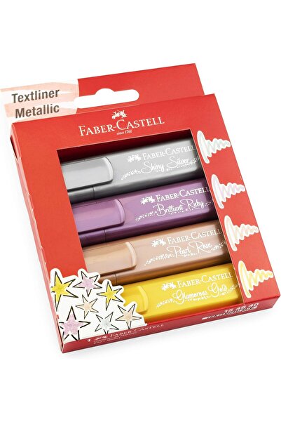 Generic Faber-Castell Metallic Highlighter - 4 Highlighters for Note-Taking -...