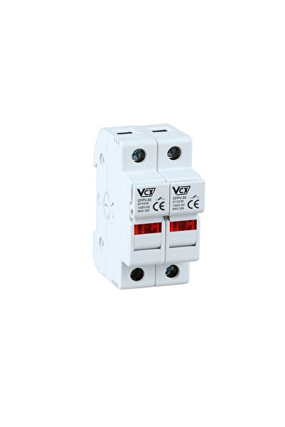 vcx Set de 3 piese, bază de siguranță DC cu indicator FS-32 PV 2P, 32A 1000VDC