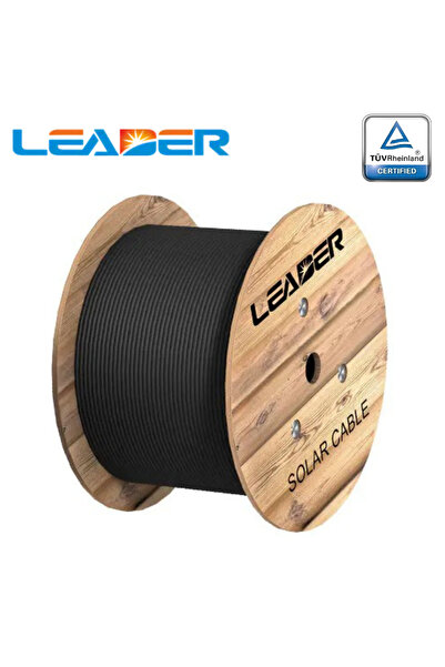 Leader Cablu solar fotovoltaic, 6 mm², TUV CE, EN 50575 - Rolă de 500 m - Roș...