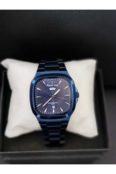 elfclock's Navy Blue Steel Cord Men's Wristwatch