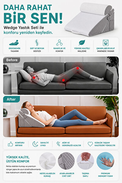 Dizanor FlexRest 10 u 1 Arada Destek Yastığı, , Bel, Sırt, Diz ve Bacak Minderi