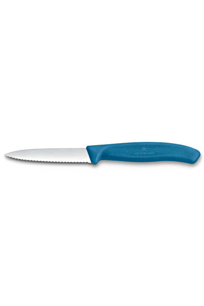 Victorinox 6.7632.C1 Swiss Classic 8cm Tırtıklı Soyma Bıçağı, Mavi
