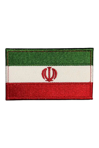 Ex Patch İran Bayrağı Nakış Patch Peç - 8x4.7 cm