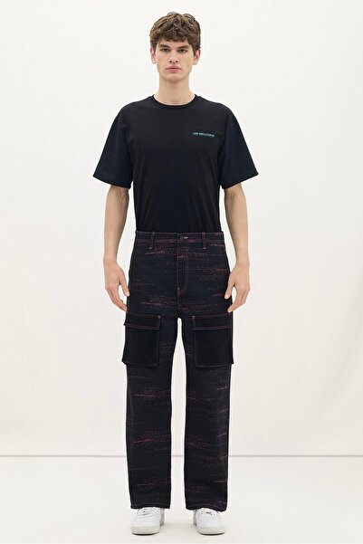 LES BENJAMINS Regular Fit Siyah Renkli Erkek Kargo Pantolon