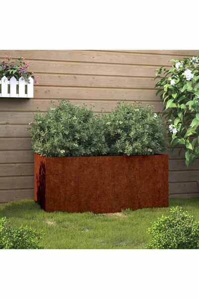 vidaxl Jardiniera, 62x30x29 cm, otel corten