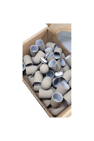 Clearance Cap de freză pentru pedichiură Multibor Gri – 13 mm, granulație 180 (foarte fină) set 10 bucati
