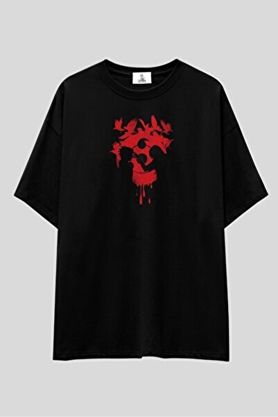 yiou trendy clothing تي شيرت UmbraWear Naruto Anime كبير الحجم للجنسين 100% ق...
