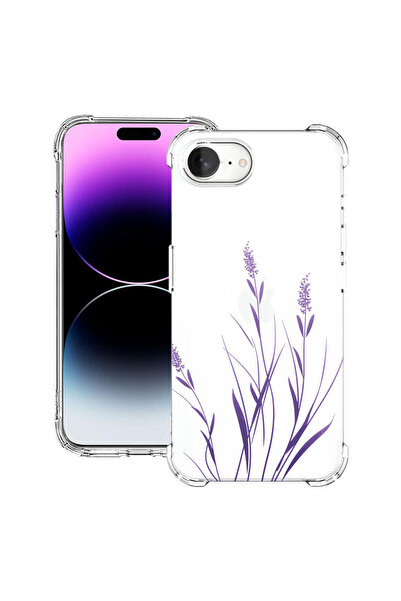 bestcase Противоударен калъф за Apple iPhone 16e / 17e, Флорален - Минималист...