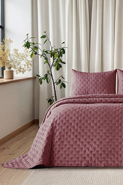 Doqu Home Harmony Bedspread Single Softia Claret Red