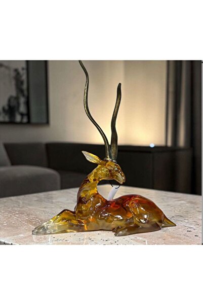 zepce design Dekoratif Geyik Obje Reçine Amber