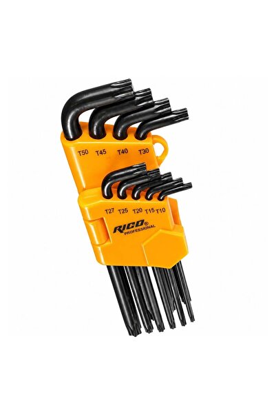 Rico Torx Allen Anahtar Takımı Kısa 9 Parça