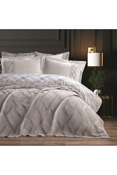 MATA ÇEYİZ Bella Home 7 Piece April Double Pique Bedspread Bridal Set %100 Or...