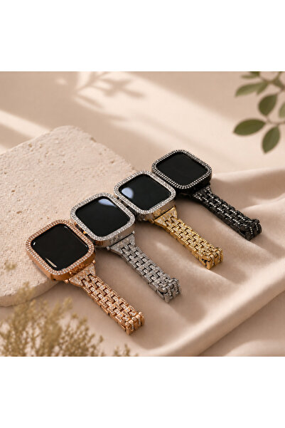 CrabCase Taşlı Watch Kordon-Kasa Çerçevesi Set 38 - 40 - 41 - 42mm S/M
