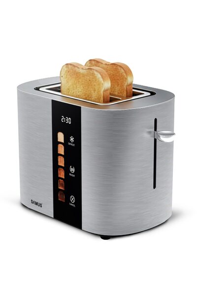Samus Prajitor de paine Gourmet, 800 W, Capacitate 2 felii, Latime fante 38 mm, Touch Control, Afisaj digital