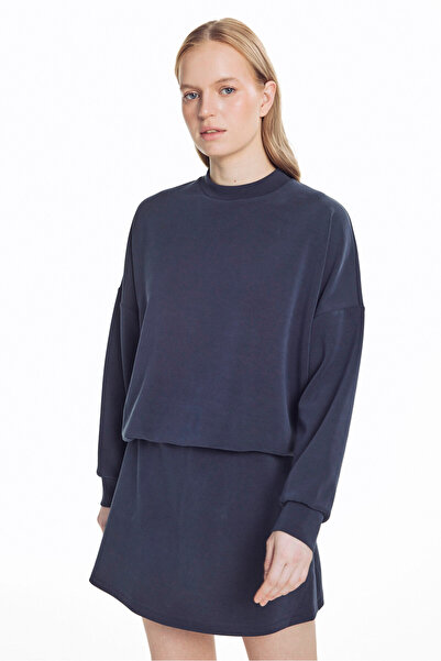 Ted Baker Lacivert Bis Yaka Md Balon Sweat